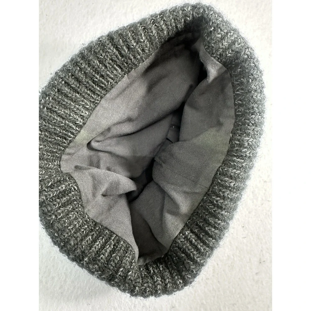 The North Face Ribbed Cuffed Beanie Hat Grey Winter Cap Unisex